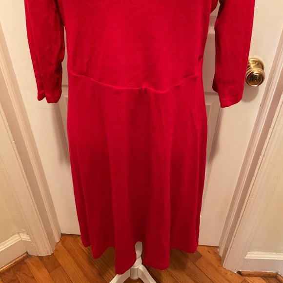 Torrid Dress 2 Solid Red Soft 3/4 Sleeve Fit & Flare New NWT - Picture 3 of 10
